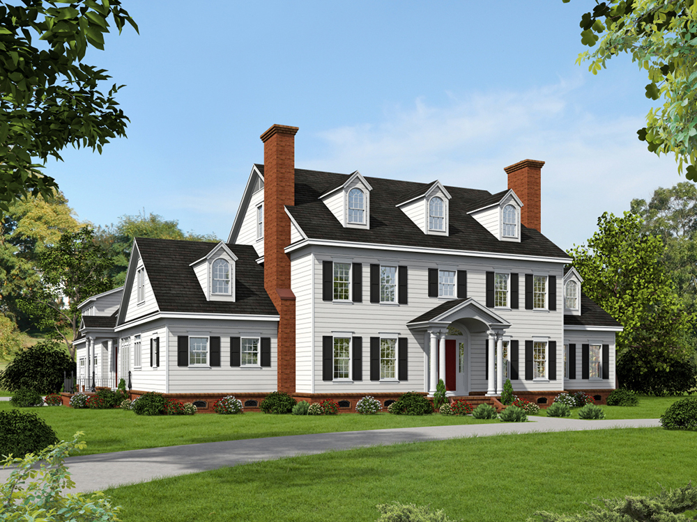 6 Bedrm 6858 Sq Ft Georgian House Plan 196 1023 - One Story Georgian House Plans