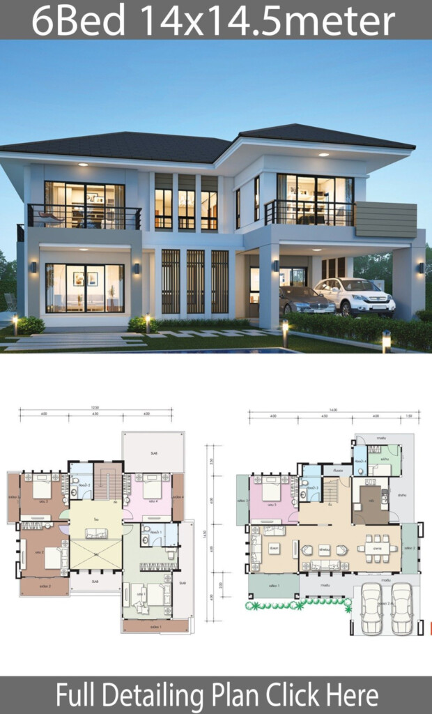 6 Bedroom House Plan - Double Story 6 Bedroom House Plans