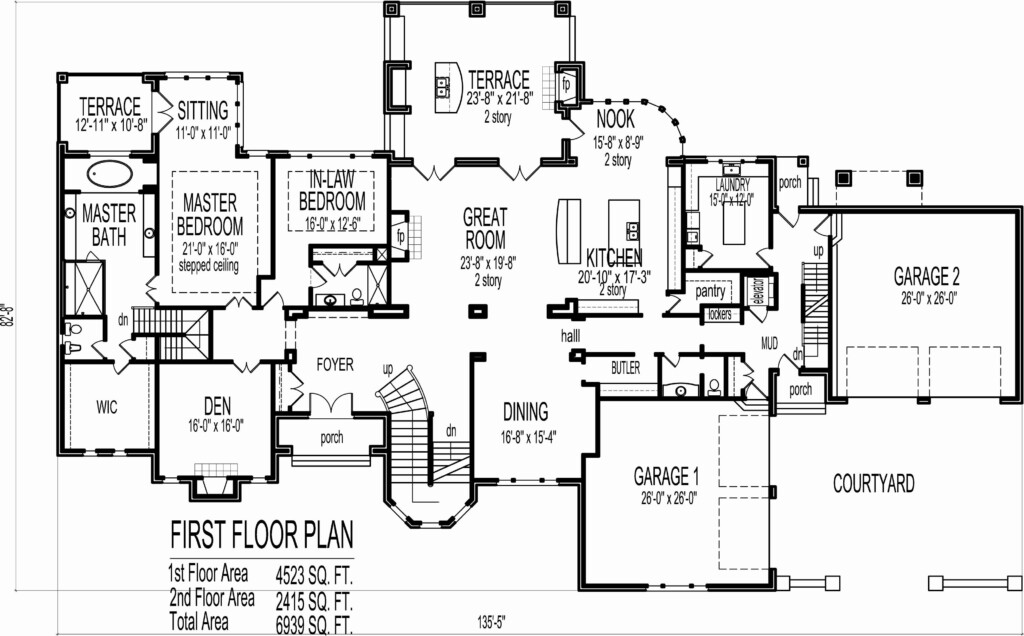 6 Bedroom House Plans Single Story Homeplan cloud - 6 Bedroom House Plan 1 Story