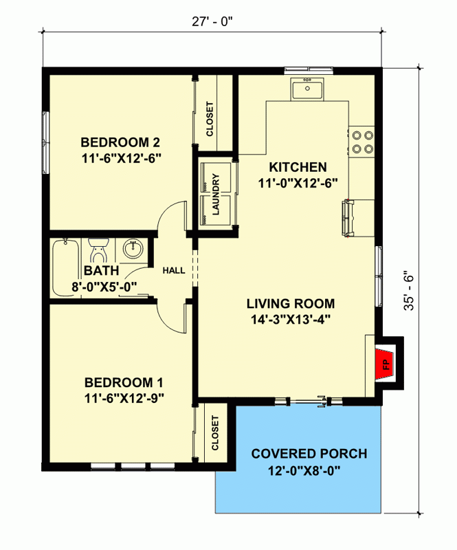 800 Square Foot 2 Bed Scandinavian style House Plan 420025WNT  - 2 Bed 2 Story House Plans