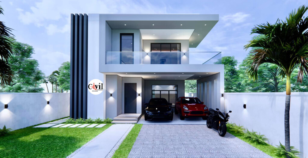 94 SQ M Two Storey House Design Plans 8 5 0m X 11 0m With 4 Bedroom  - 2 Story Square House Plans