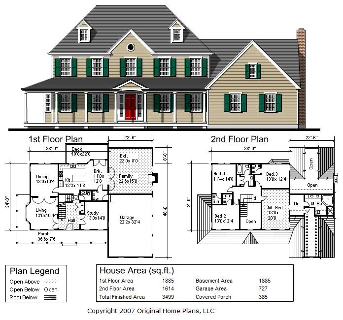 A 3500 Square Foot Colonial Wrap Around Porch Three Car Garage  - 3500 Sq Ft House Plans 2 Story Colonial