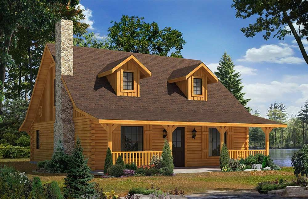 Angelina Log Home Plan By Satterwhite Log Homes Log Home Plan Log  - 2 Story House Plans With Unique Dormers