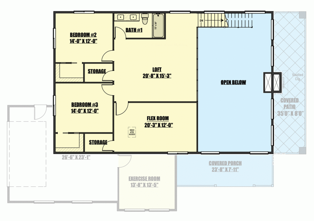 Barndo Style House Plan With 2 Story Open Floor Plan And A 2 Car Side  - Simple 2 Story House Plans With Garage