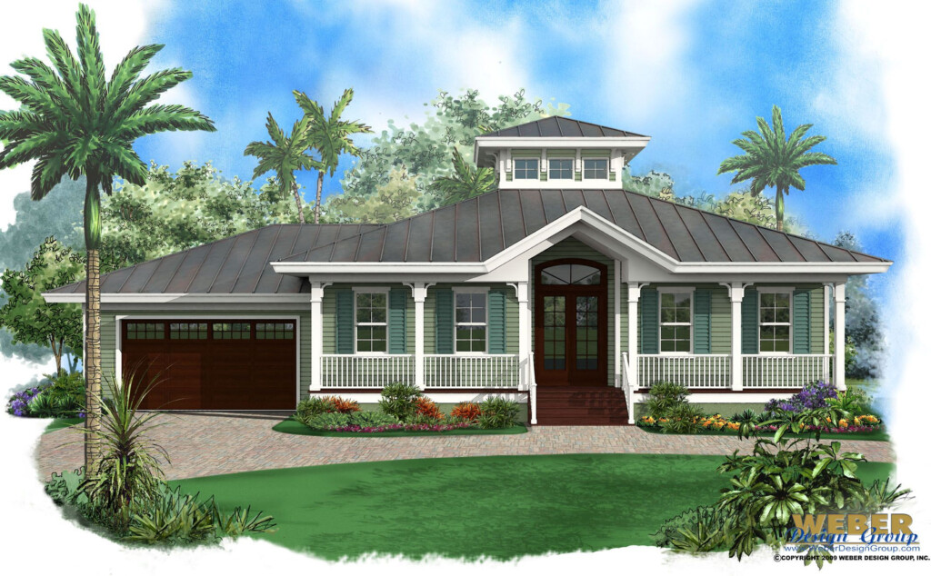 Beach House Plan 1 Story Old Florida Style Coastal Home Floor Plan  - 1 Story Florida House Plans