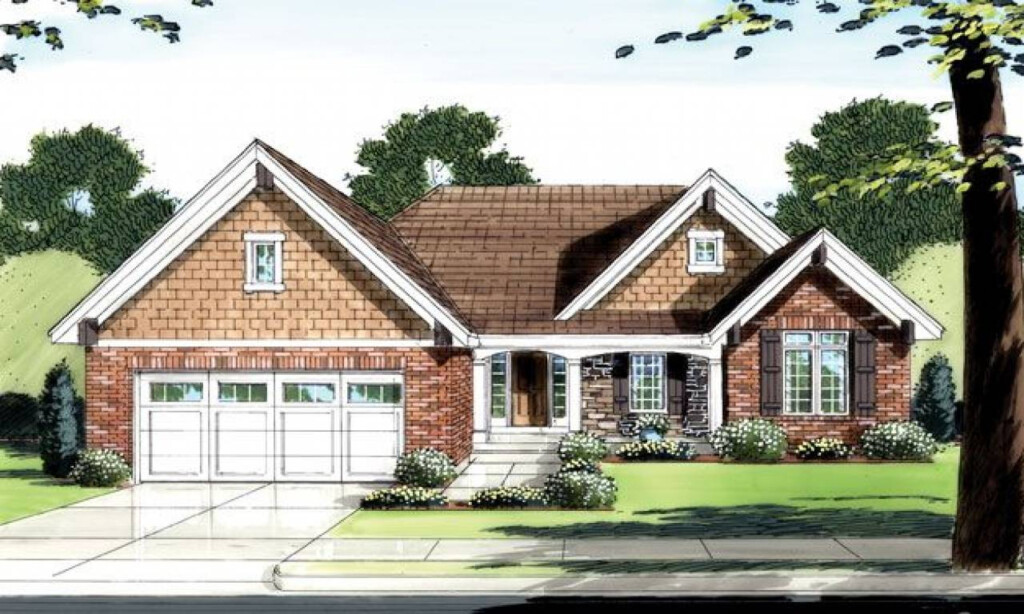 Brick One Story Home Plans - Brick One Story House Plans