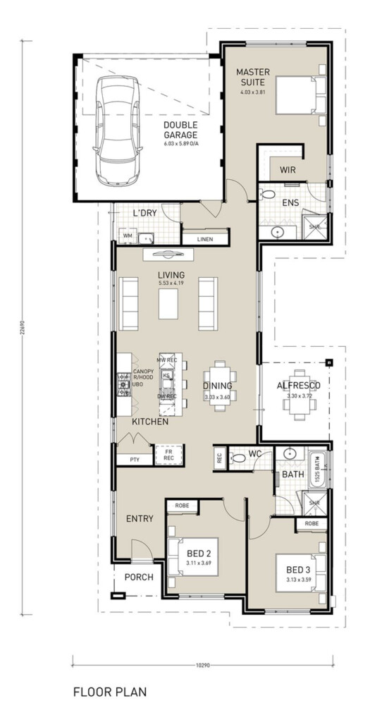 Calypso premium narrow lot single storey home plan jpg 840 1587  - Narrow Lot House Plans Single Story