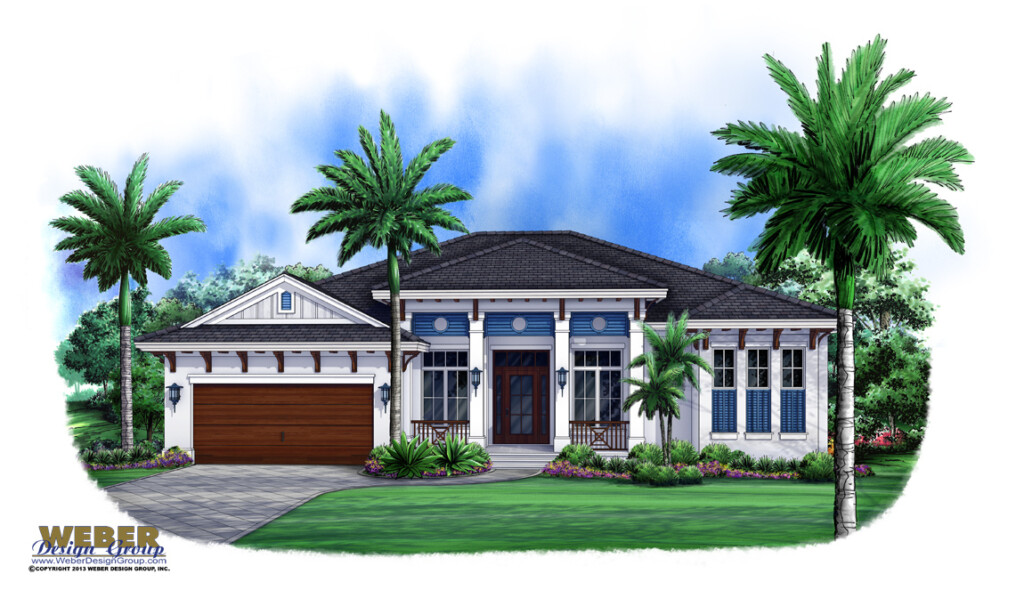 Caribbean House Plans Tropical Island Style Beach Home Floor Plans - One Story Caribbean House Plans