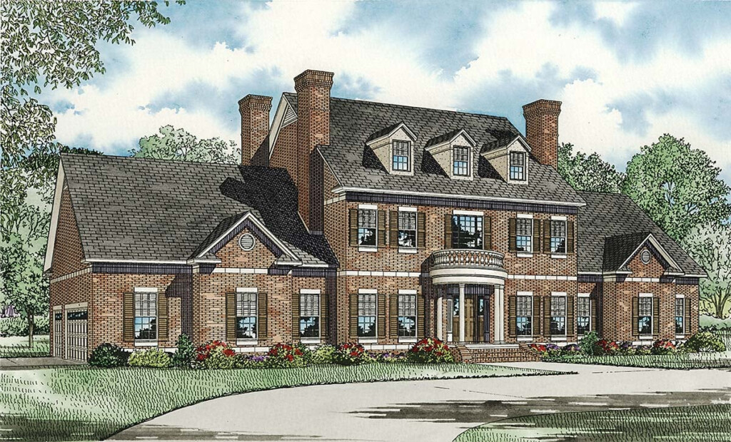 Colonial House Plans Southern Floor Plans - 1 Story Colonial House Plans