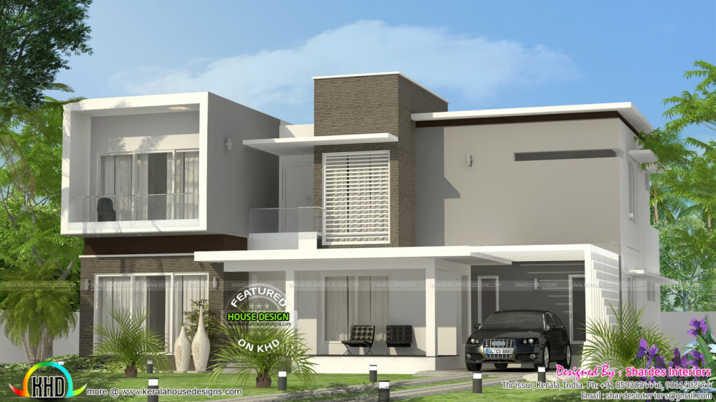 Contemporary 2700 Sq ft House Kerala Home Design And Floor Plans - 2700 Sq Ft House Plans 2 Story