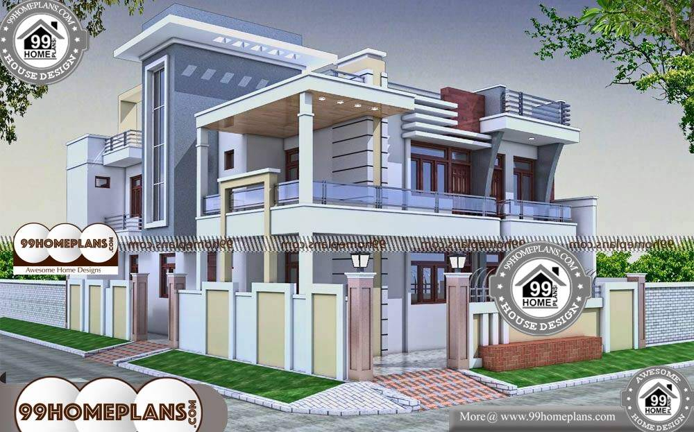 Corner Lot House Plans With Photos 60 Latest Two Storey House Design - 2 Story Corner Porch House Plans