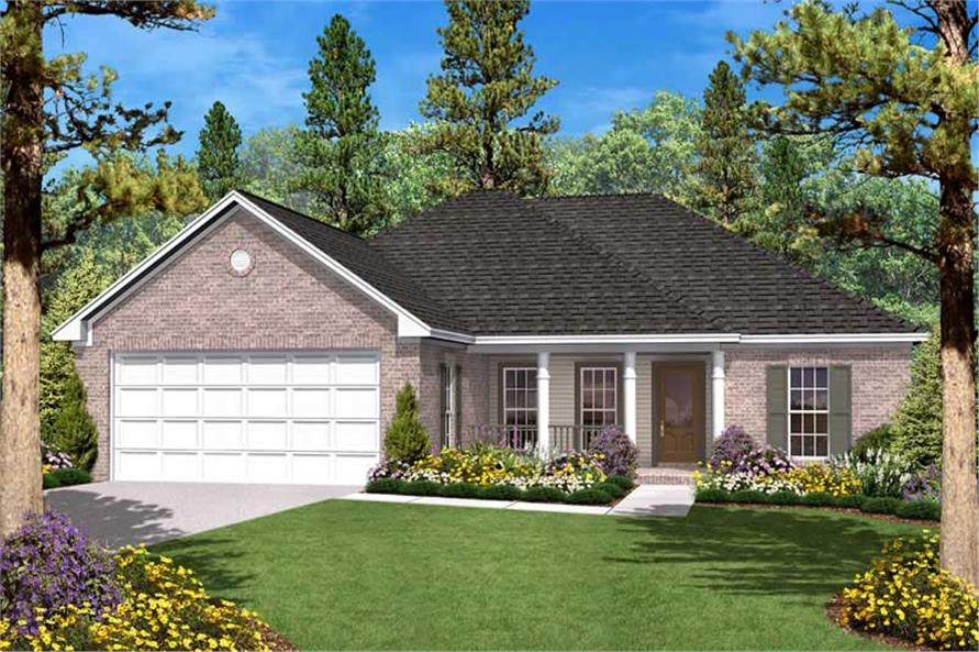 Country Home Plan 3 Bedrms 2 Baths 1400 Sq Ft 142 1028 - 1400 Square Foot House Plans 2 Story