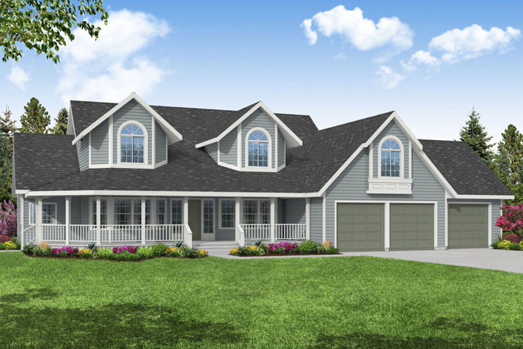 Country style Home Plan With 2 Story Foyer And Great Room 72354DA  - Two Story Country House Plans