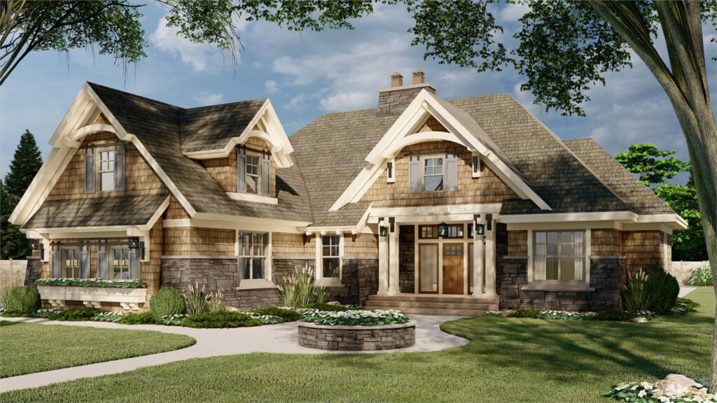 Craftsman One story House Plan Plan 9718 - Craftsman 1 Story House Plans