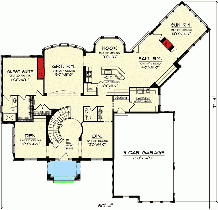 Curved Staircase Floor Plans Floor Roma - 2 Story House Plans With Curved Staircase