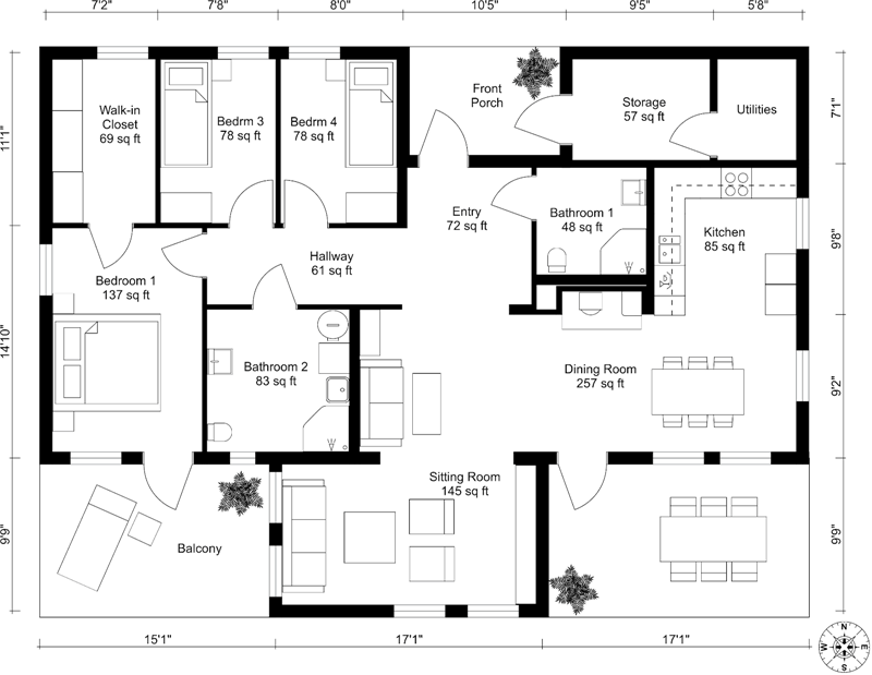 Design Your Own House Floor Plans RoomSketcher - House Floor Plan Ideas For 4 Story Homes