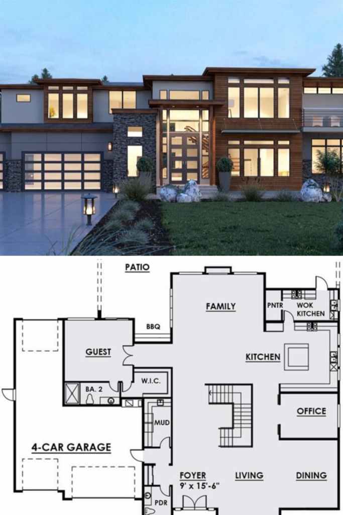 Designing A Contemporary House Floor Plan House Plans - 2 Story Big Contemporary House Floor Plans