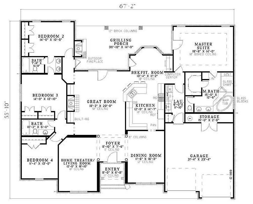 Elegant 3000 Sq Ft Modern House Plans New Home Plans Design - 3000 Sq Ft House Plans Single Story