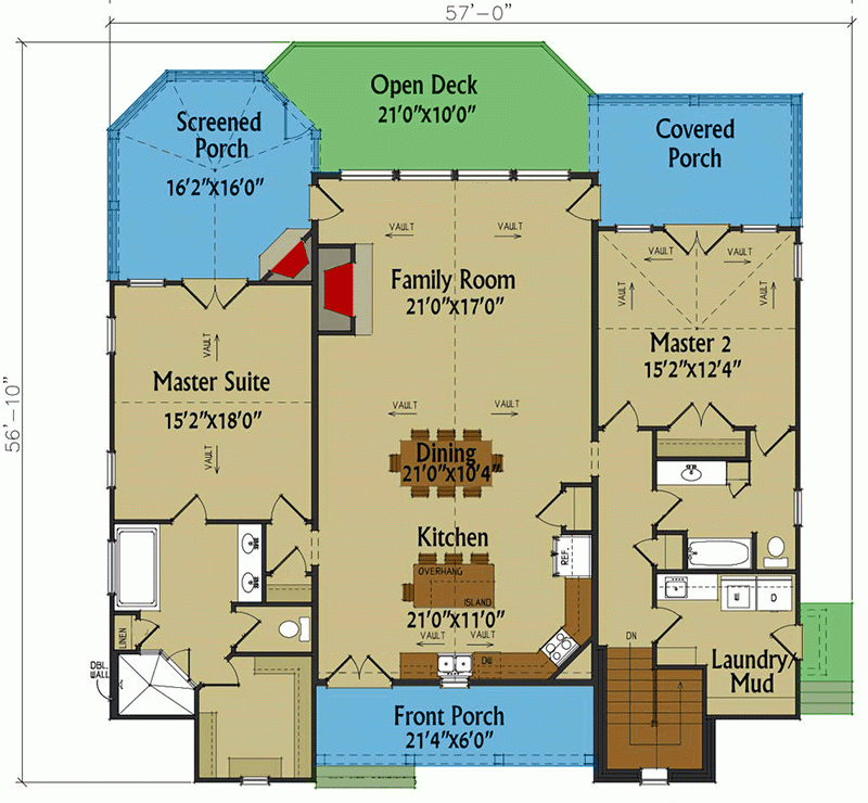 Exclusive Mountain Home Plan With 2 Master Bedrooms 92386MX  - 1.5 Story House Plans Two Bedrooms Up And Master Down