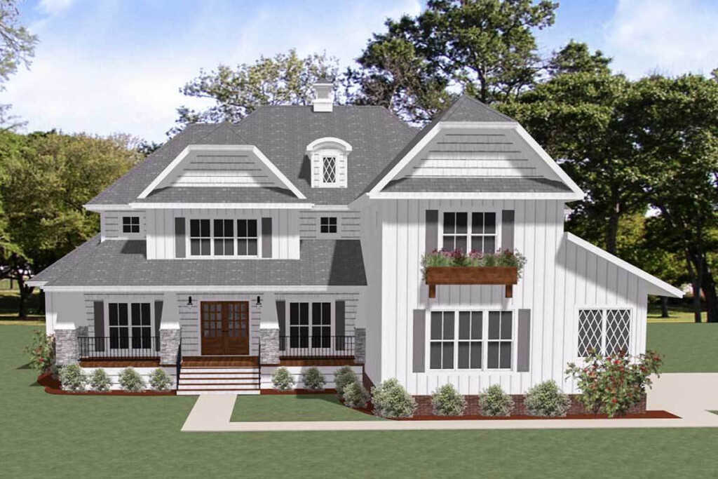 Exclusive New American House Plan With Side Entry Garage 46379LA  - Two Story House Plans With Side Entry Garage