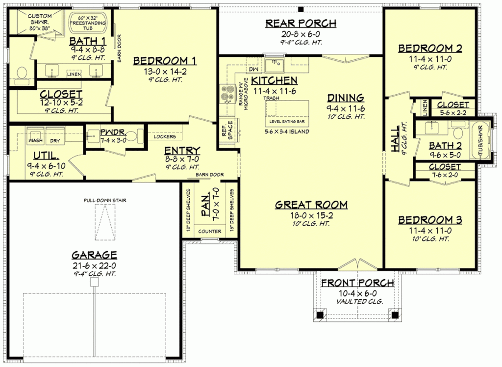 Farmhouse Ranch House Plans An Overview House Plans - 1.5 Story Ranch House Plans