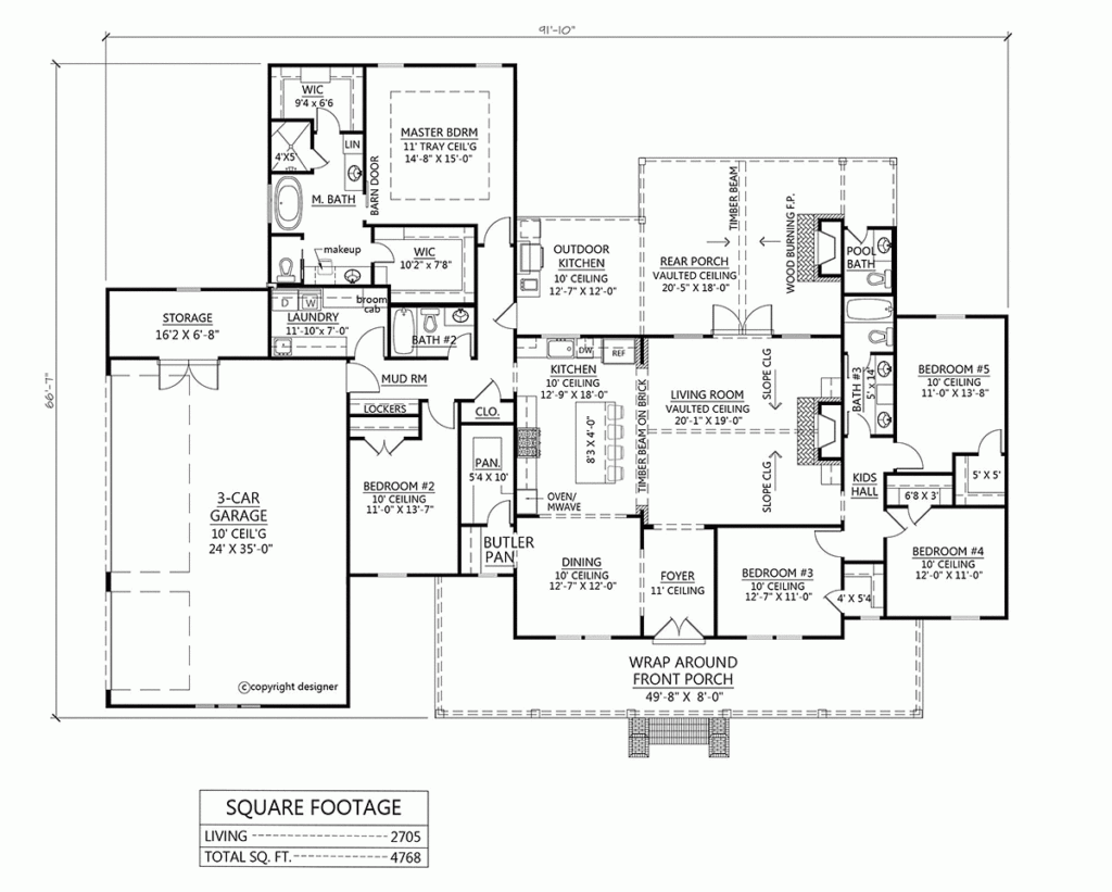 Five Bedroom Single Story 5 House Floor Plans Www resnooze - 5 Bedroom House Plans Single Story