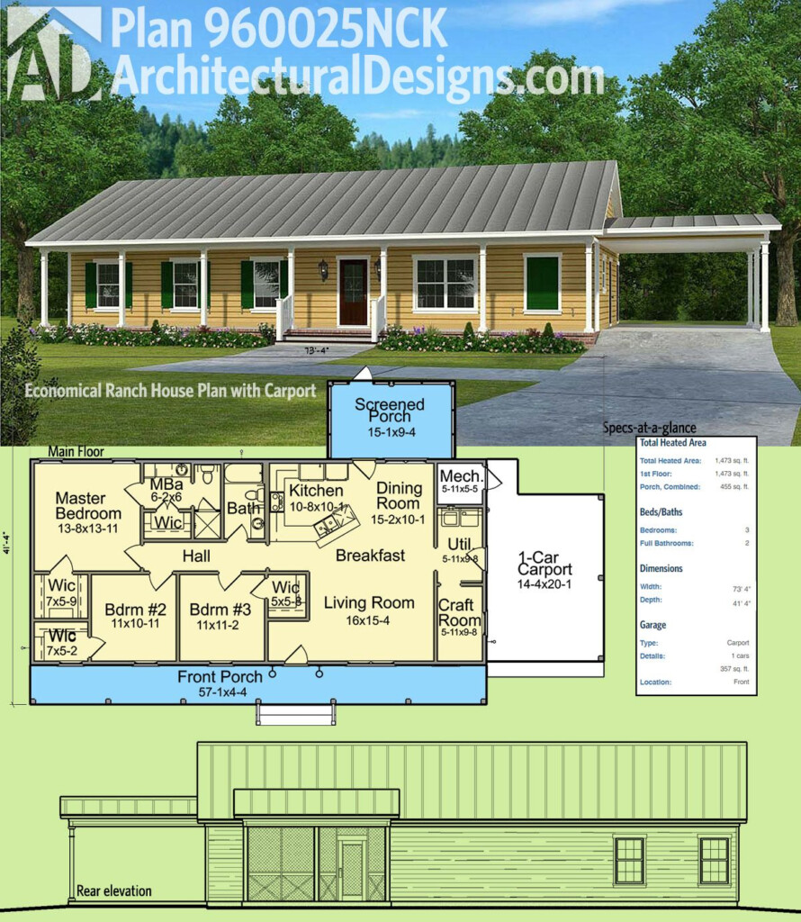 Free Easy To Build One Story House Plans With Creative Design  - 50 X 50 House Floor Plans Single Story