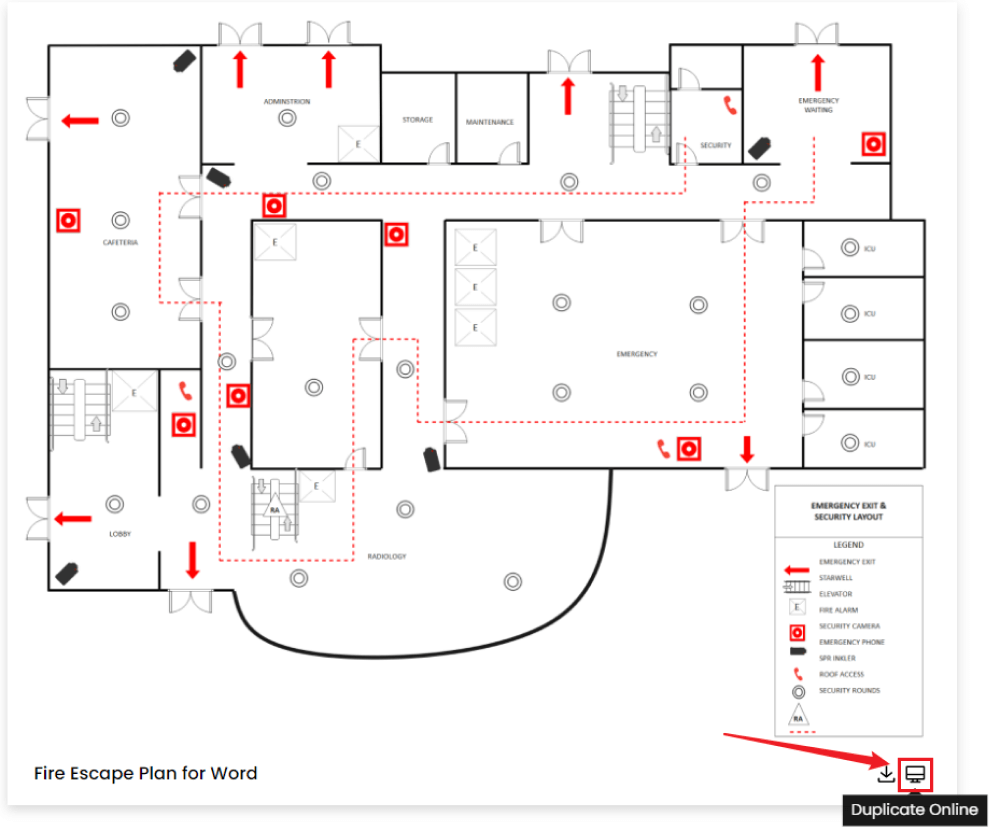 Free Editable Fire Escape Plan Examples Templates EdrawMax - Home Fire Escape Plan Template 2 Story House