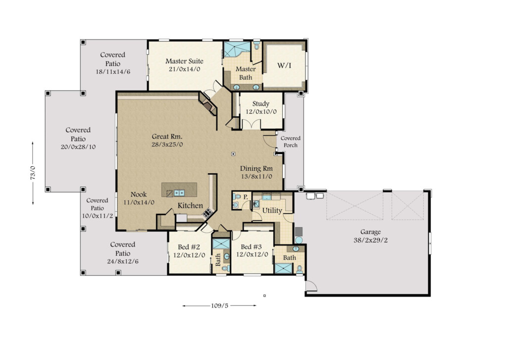 Freedom House Plan One Story Affordable Lodge Home Design M 3083 - Cost Effective One Story House Plans