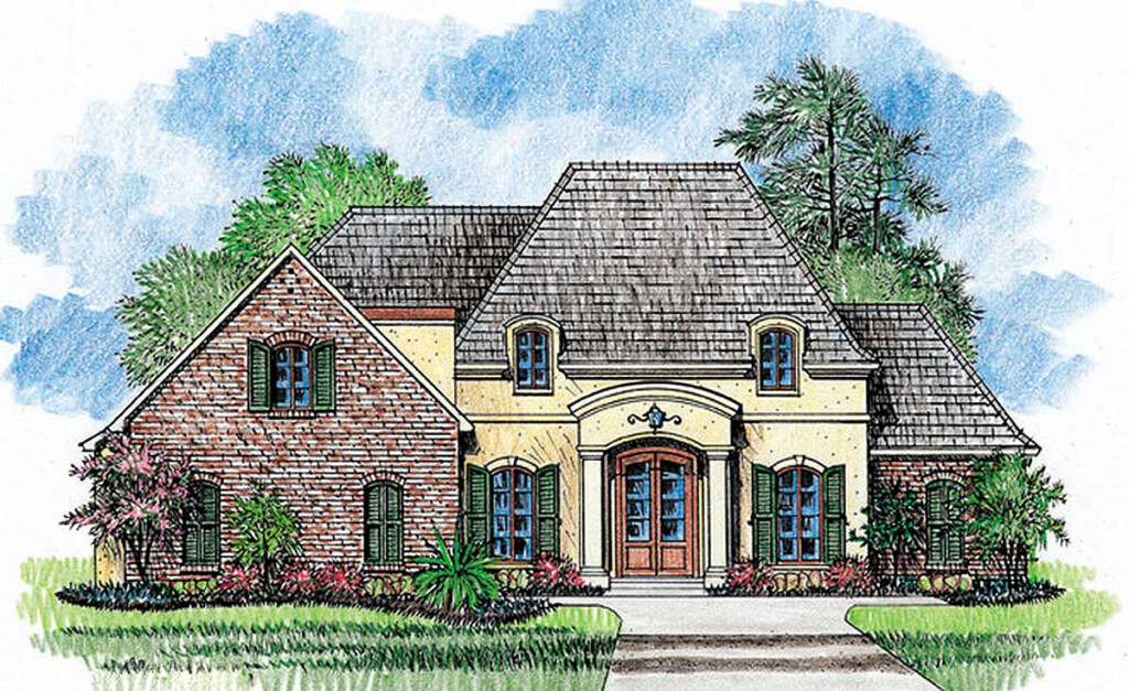 French Country Home Plan With Extras 56334SM Architectural Designs  - 2 Story House Plans French Country