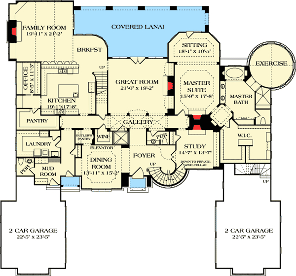 Grand French Country Chateau 17751LV Architectural Designs House  - 2 Story Chateau House Plans