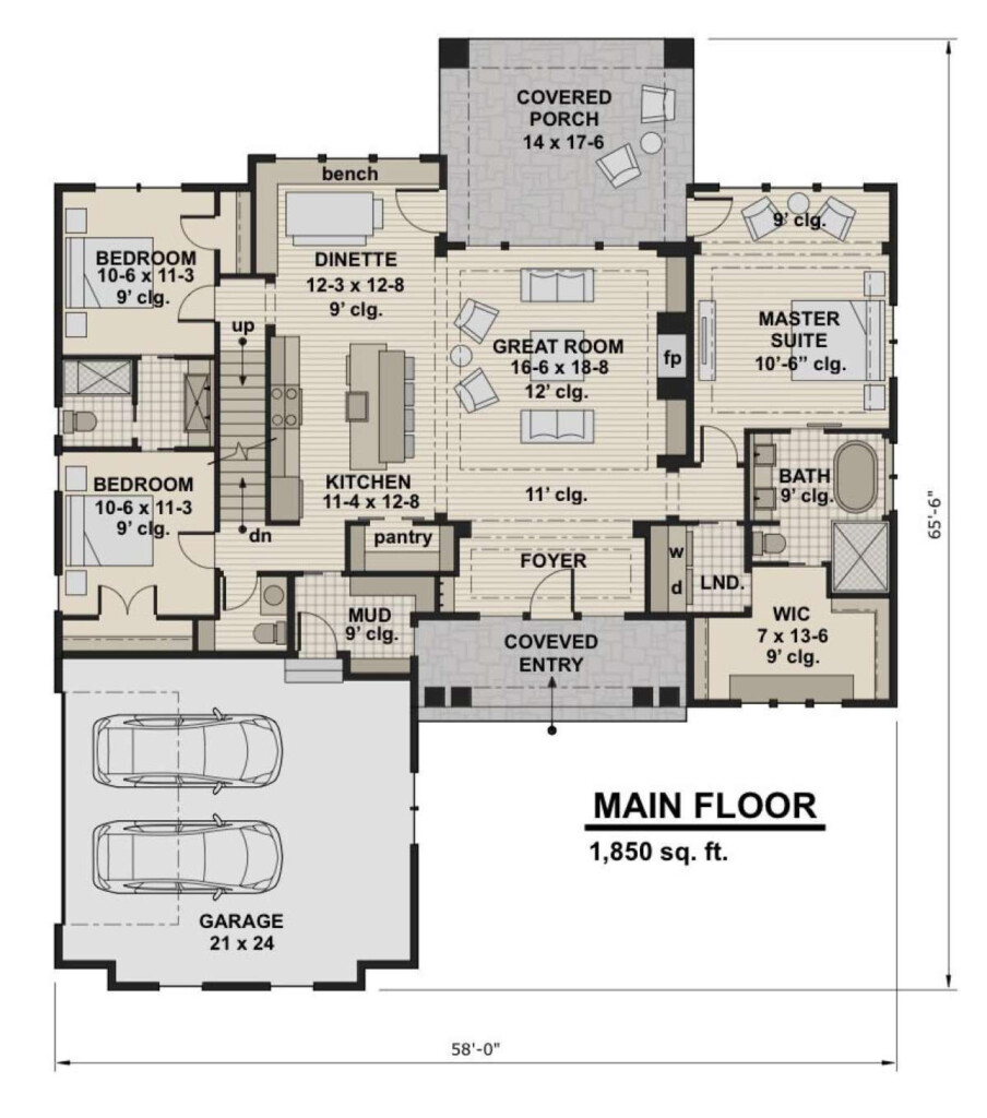 House Plan 098 00294 Craftsman Plan 2 300 Square Feet 3 Bedrooms 2  - 2300 Square Foot Single Story House Plans