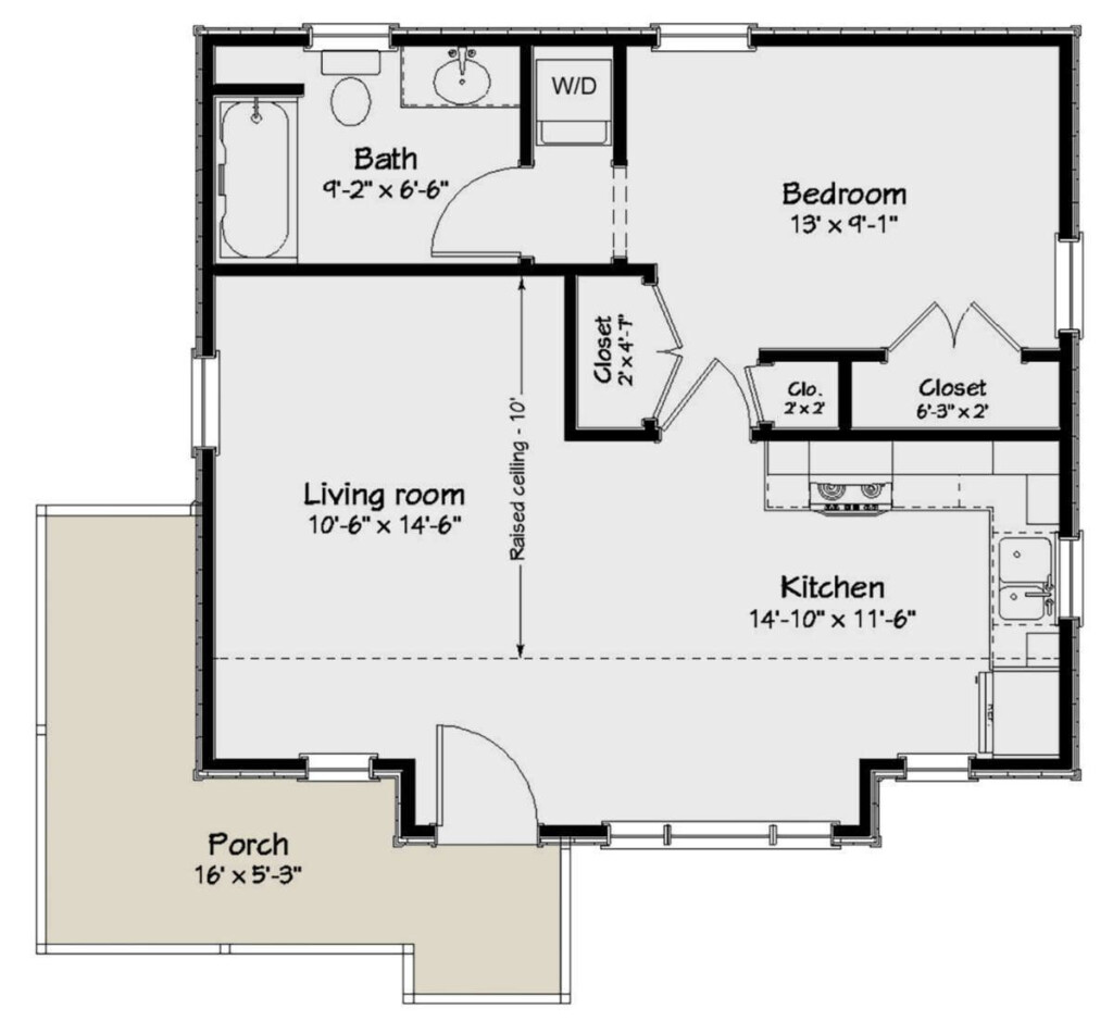 House Plan 1502 00006 Cottage Plan 600 Square Feet 1 Bedroom 1  - 6000 Sq Ft One Story House Plans