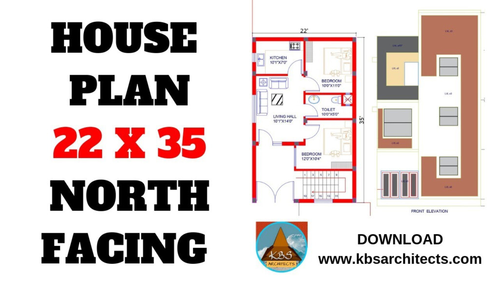 HOUSE PLAN 22 X 35 FEET NORTH FACING DESIGN YouTube - House Plan For 22W By 35 Long By Two Stories