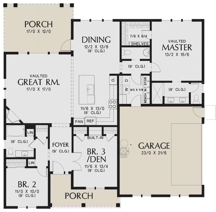 House Plan 2559 00837 Modern Farmhouse Plan 1 704 Square Feet 3  - 3 Bedroom 2.5 Bath One Story House Plans