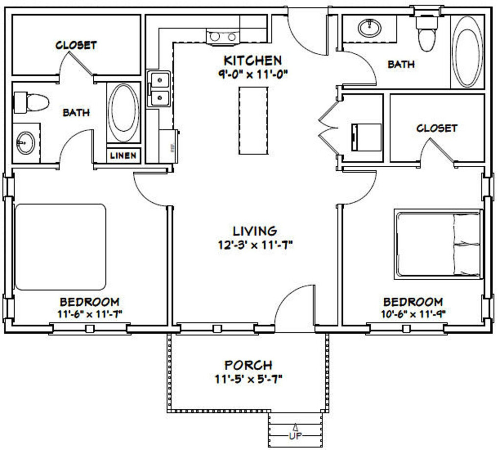 House Plans For 2 Bedroom 2 Bathroom Ideas To Help You Choose The  - 2 Bedroom 2 Bathroom Single Story House Plans