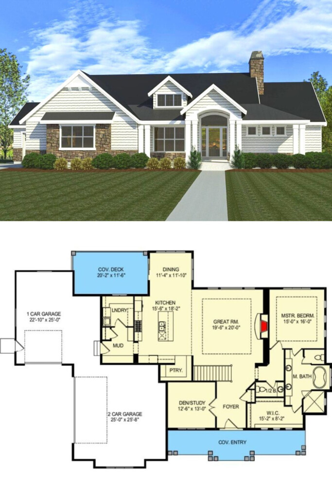 House Plans Single Story 4 Bedroom Printable Templates Free - Free One Story House Plans