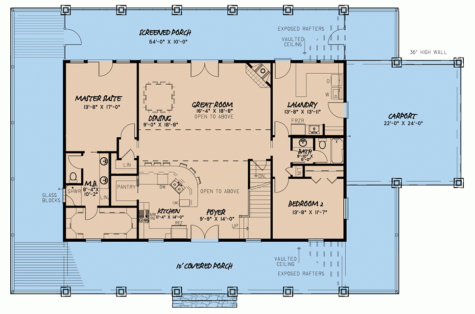 House Plans With Rear Entry Garages - One Story House Plans With Rear Entry Garage