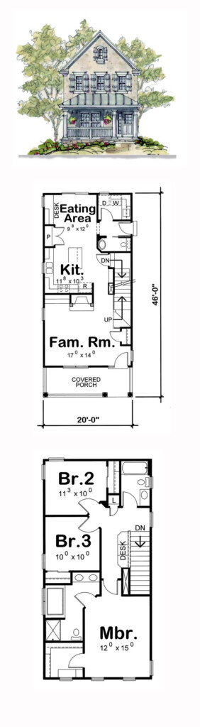 Image Result For 24 Ft Wide 2 5 Story House Plan Narrow House Plans  - 2.5 Story House Plans