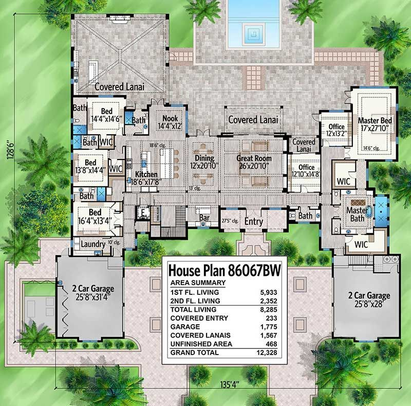 Important Concept 7 Bedroom House Plans Blueprints - 7 Bedroom 2 Story House Plans