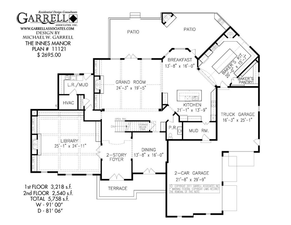 Innes Manor House Plan Floor Two Story Plans Home Building Plans 78922 - 2 Story Manor House Floor Plans