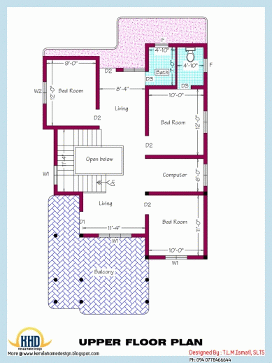 Inspiring 1000 Sq Ft House Plans 2 Story Indian Style Arts Bedroom 1  - 1000 Sq Ft House Plans 2 Story Indian Style