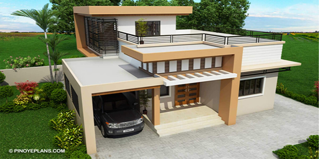 Kassandra Two Storey House Design With Roof Deck Engineering  - 2 Story House Plans With Roof Deck