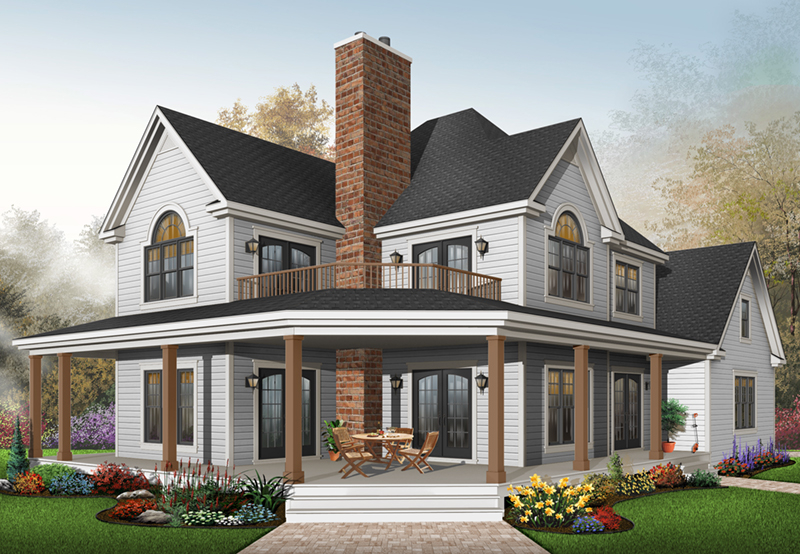 Laurel Hill Country Farmhouse Plan 032D 0702 Shop House Plans And More - Two Story Country House Plans