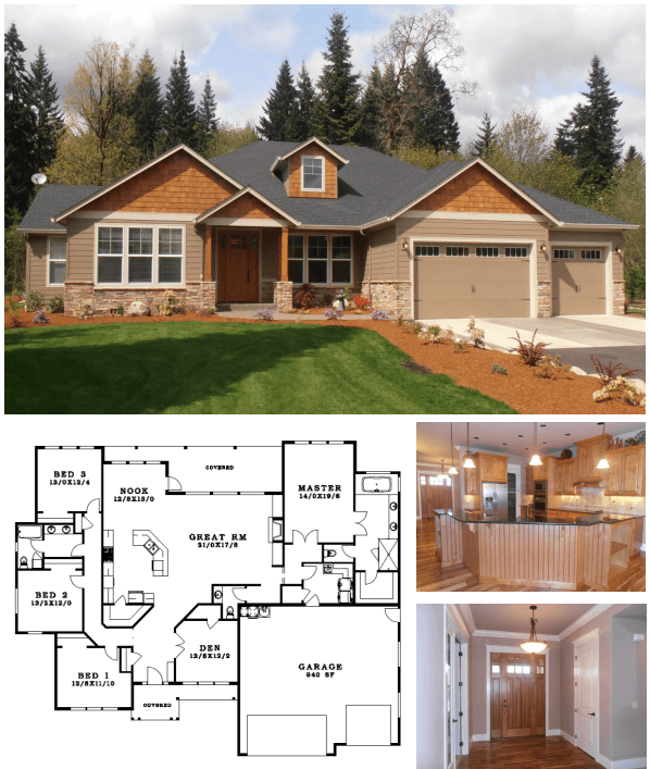 Lewiston 2800 Square Foot Custom Home Rain Creek Construction - 1.5 Story House Plans 2800 Sq Feet