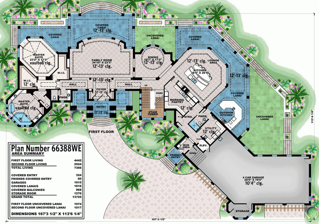 Luxury New American House Plan With Two Master Suites And An Elevator  - Two Story House Plans With Two Master Suites