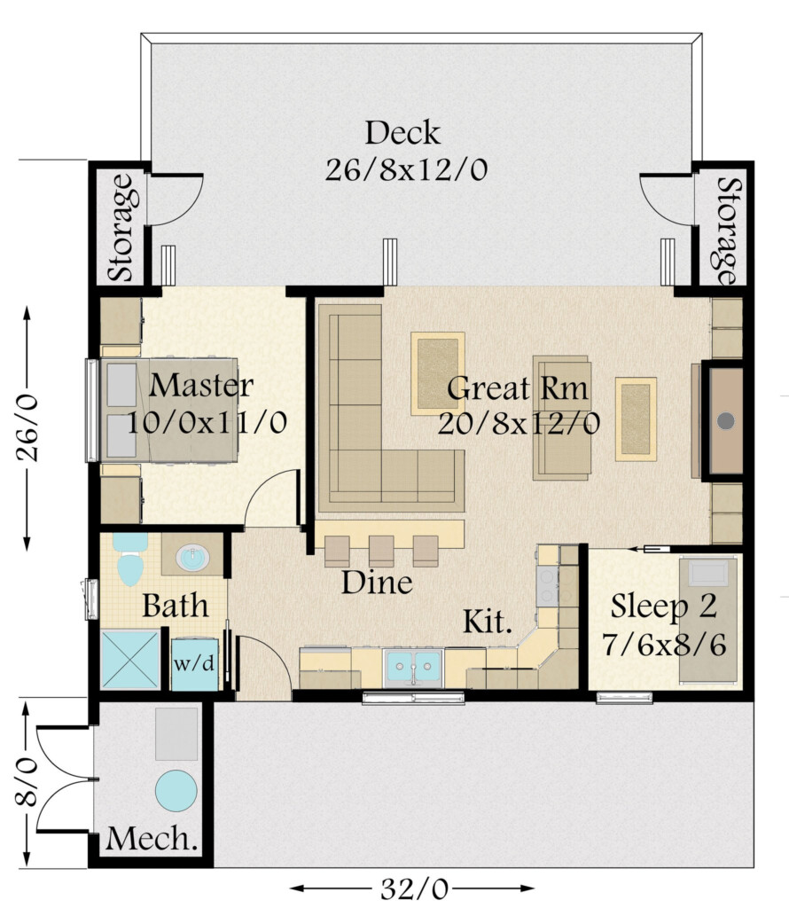 Mercury Modern Shed Roof House Plan By Mark Stewart Home Design - 1 Story 2 Bedroom Shed Roof House Plans