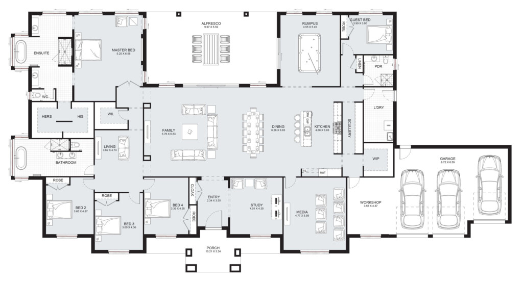 Mirage 62 03 Acreage Level Floorplan By Kurmond Homes New Home  - One Story House Plans Australia