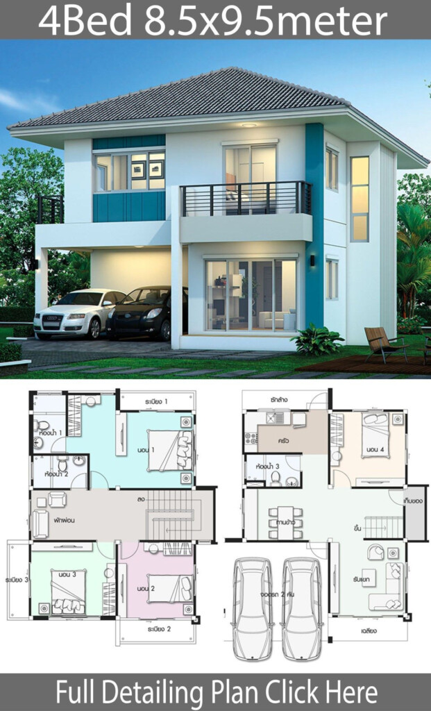 Modern 2 Storey House Plan - Double Story House Plans With Pictures