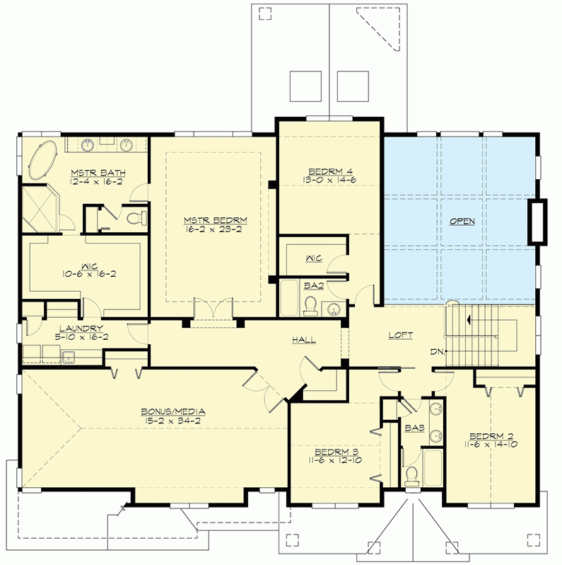 Modern Craftsman House Plan With 2 Story Great Room 23746JD  - Two Story Great Room House Plans